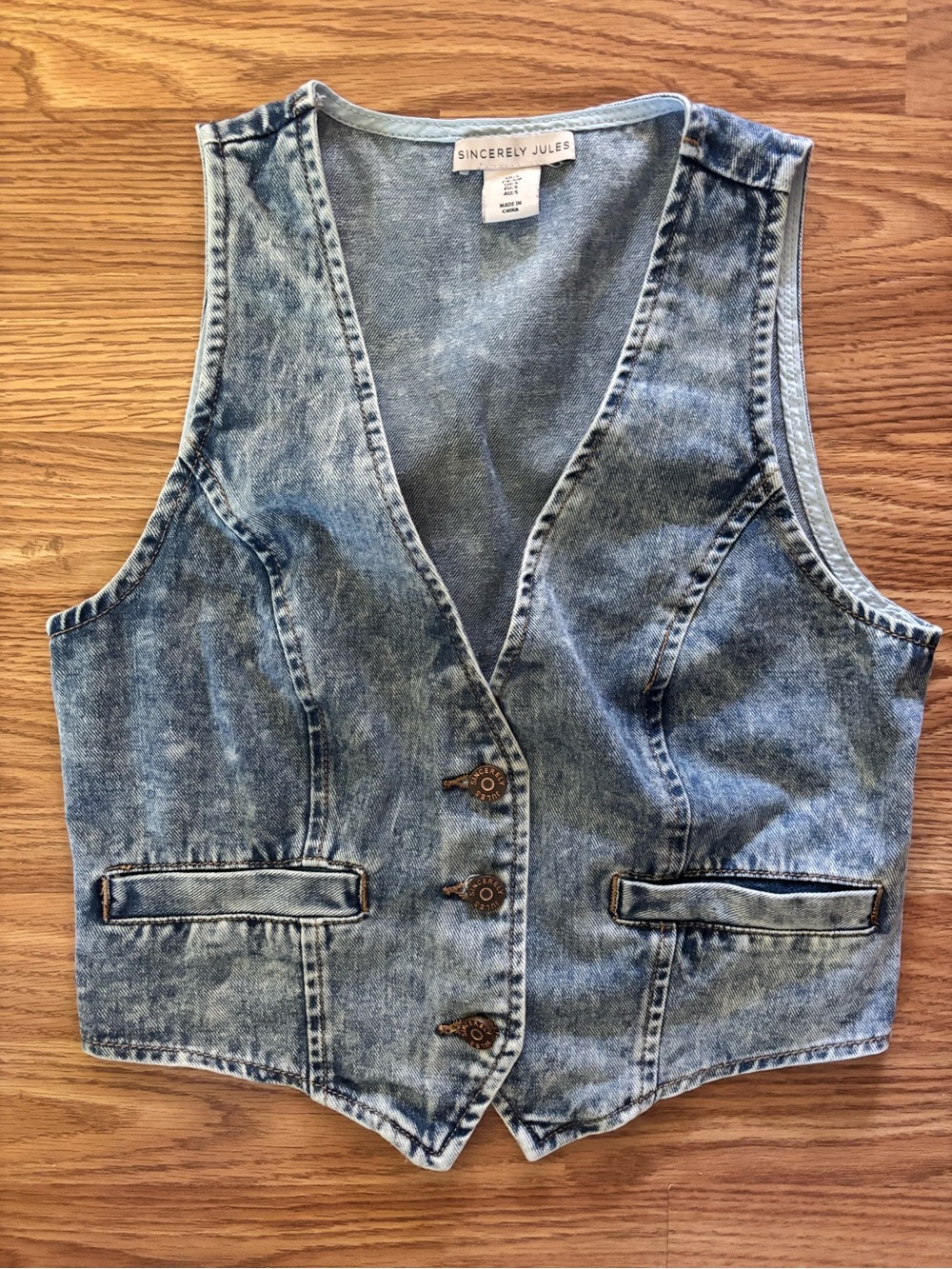 Sincerely Jules Denim Vest - Small